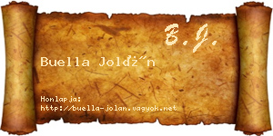 Buella Jolán névjegykártya